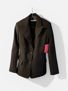 Women's XS Black Tailored Two-Button Blazer